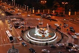 La plaza de noche