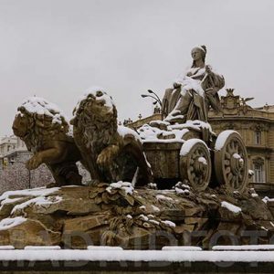 La diosa Cibeles nevada.
