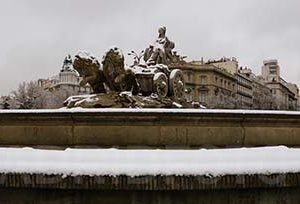 La diosa con nieve.