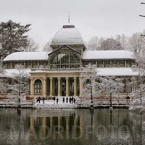 Palacio de Cristal nevado
