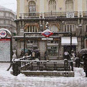 Puerta del Sol nevado