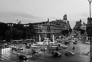 Vista general plaza Cibeles.